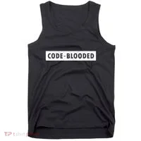 Funny Code Blooded Software Engineer Programmer Tank Top thumb 0