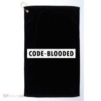 Funny Code Blooded Software Engineer Programmer Golf Towel thumb 0