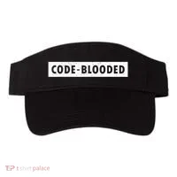Funny Code Blooded Software Engineer Programmer Visor thumb 0