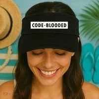 Funny Code Blooded Software Engineer Programmer Visor thumb 2