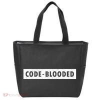 Funny Code Blooded Software Engineer Programmer Tote Bag thumb 0