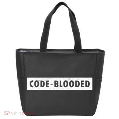 Funny Code Blooded Software Engineer Programmer Tote Bag
