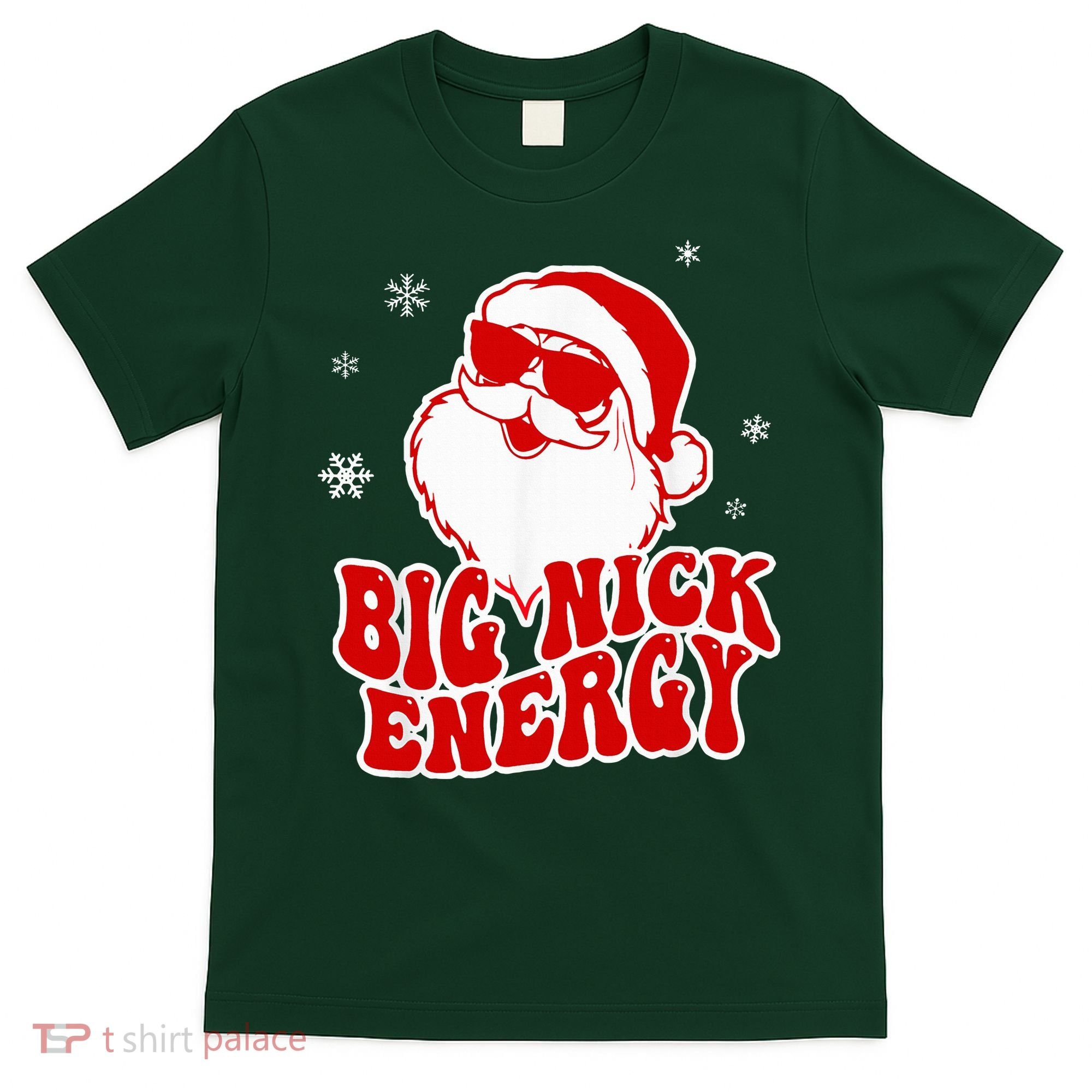 Funny Christmas Big Nick Energy Santa Naughty Adult Humor T-Shirt