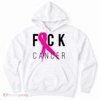 Fuck Cancer Breast Cancer Awareness Retro Distressed Hoodie thumb 0