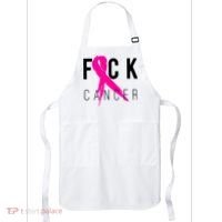 Fuck Cancer Breast Cancer Awareness Retro Distressed Apron thumb 0