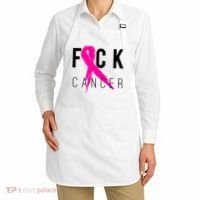 Fuck Cancer Breast Cancer Awareness Retro Distressed Apron thumb 2
