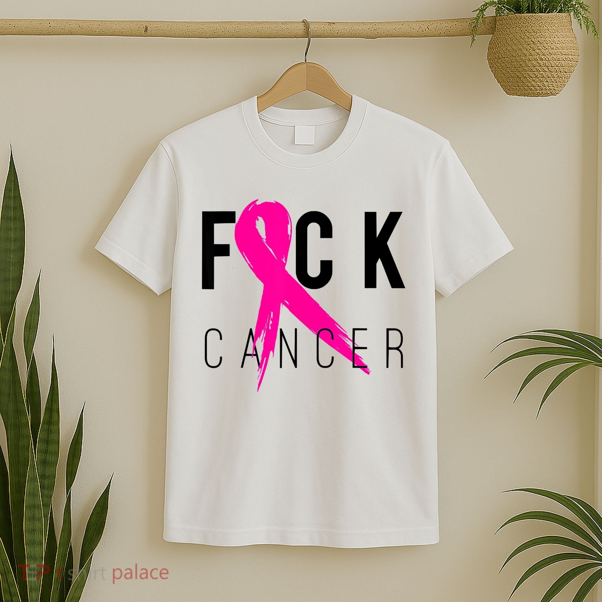 Fuck Cancer Breast Cancer Awareness Retro Distressed T-Shirt