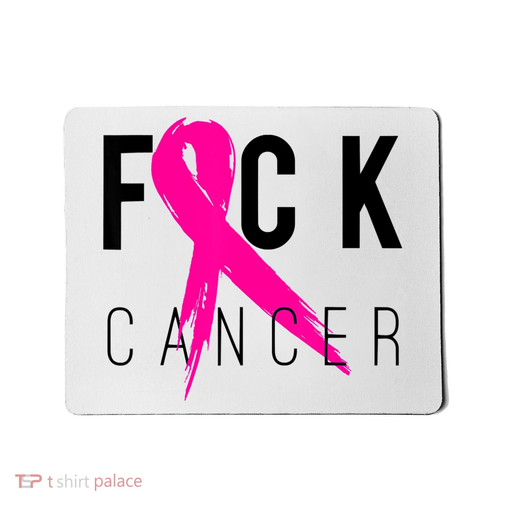 Fuck Cancer Breast Cancer Awareness Retro Distressed Mousepad