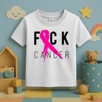 Fuck Cancer Breast Cancer Awareness Retro Distressed Toddler T-Shirt thumb 3