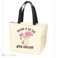 Flamingo Cruise Blame It On The Drink Package Drinking Booze Tote Bag thumb 3