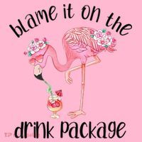 Flamingo Cruise Blame It On The Drink Package Drinking Booze Coaster thumb 2