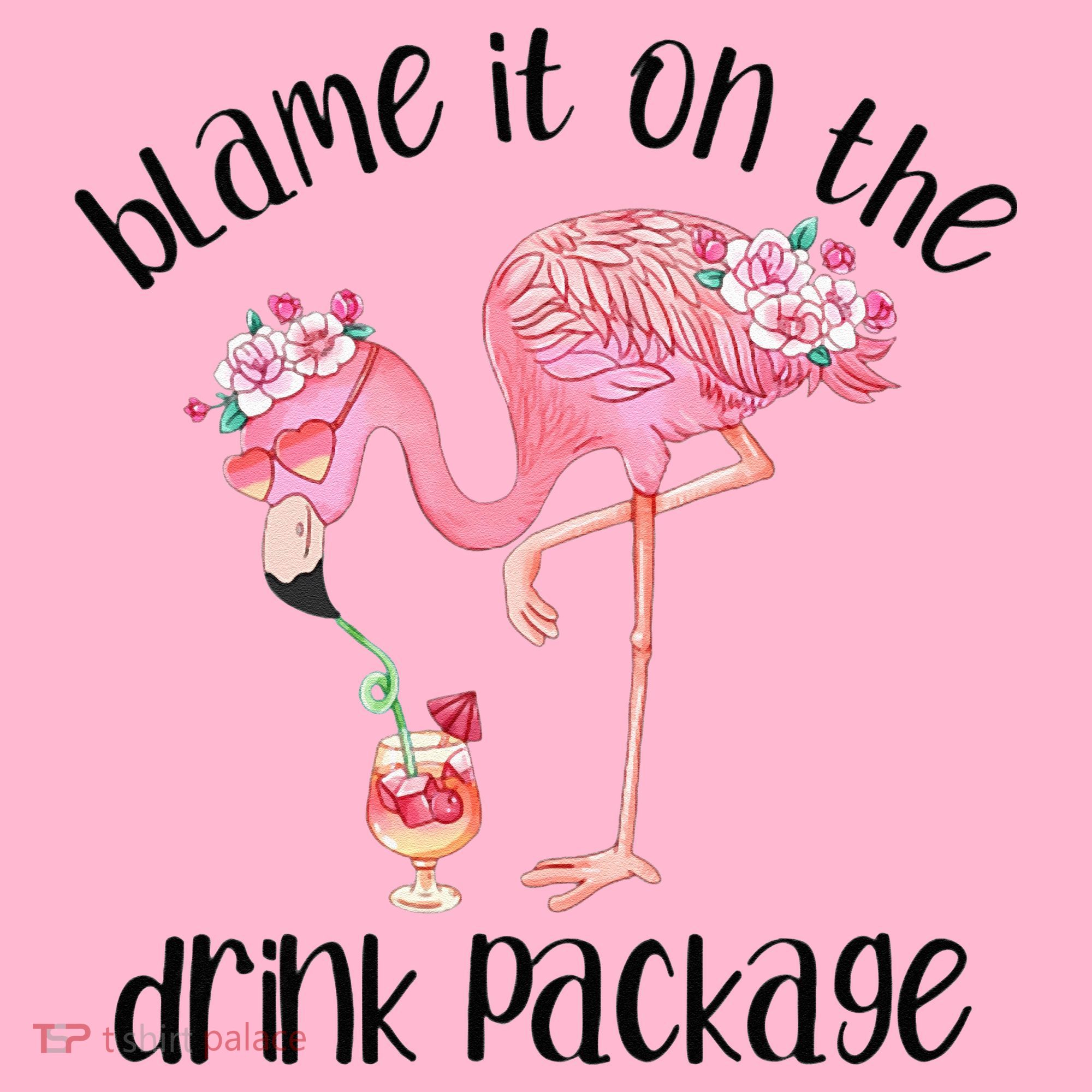 Flamingo Cruise Blame It On The Drink Package Drinking Booze Coaster