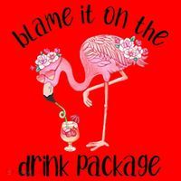 Flamingo Cruise Blame It On The Drink Package Drinking Booze Santa Hat thumb 1