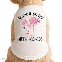 Flamingo Cruise Blame It On The Drink Package Drinking Booze Doggie Tank thumb 0