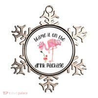 Flamingo Cruise Blame It On The Drink Package Drinking Booze Ornament thumb 0
