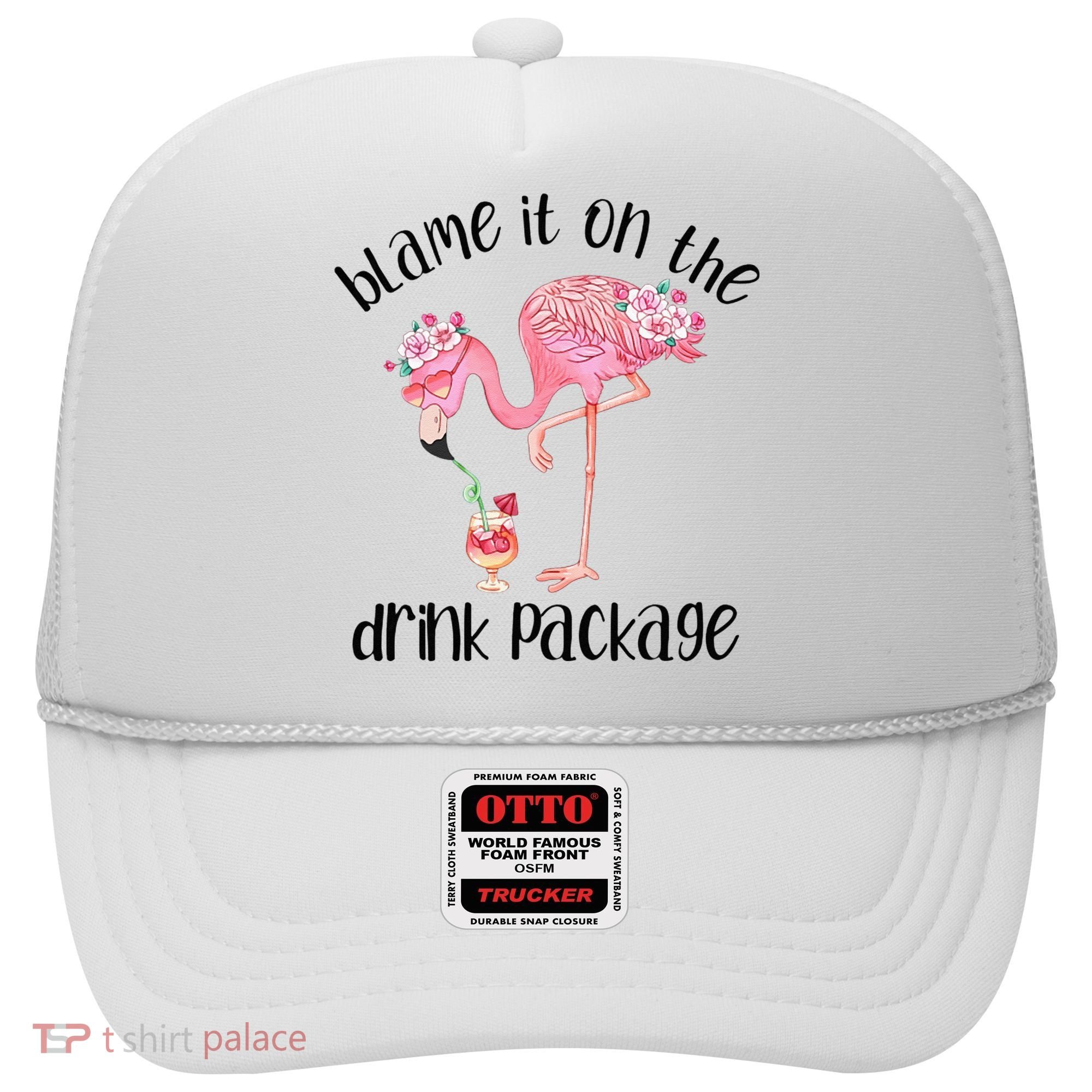 Flamingo Cruise Blame It On The Drink Package Drinking Booze Hat