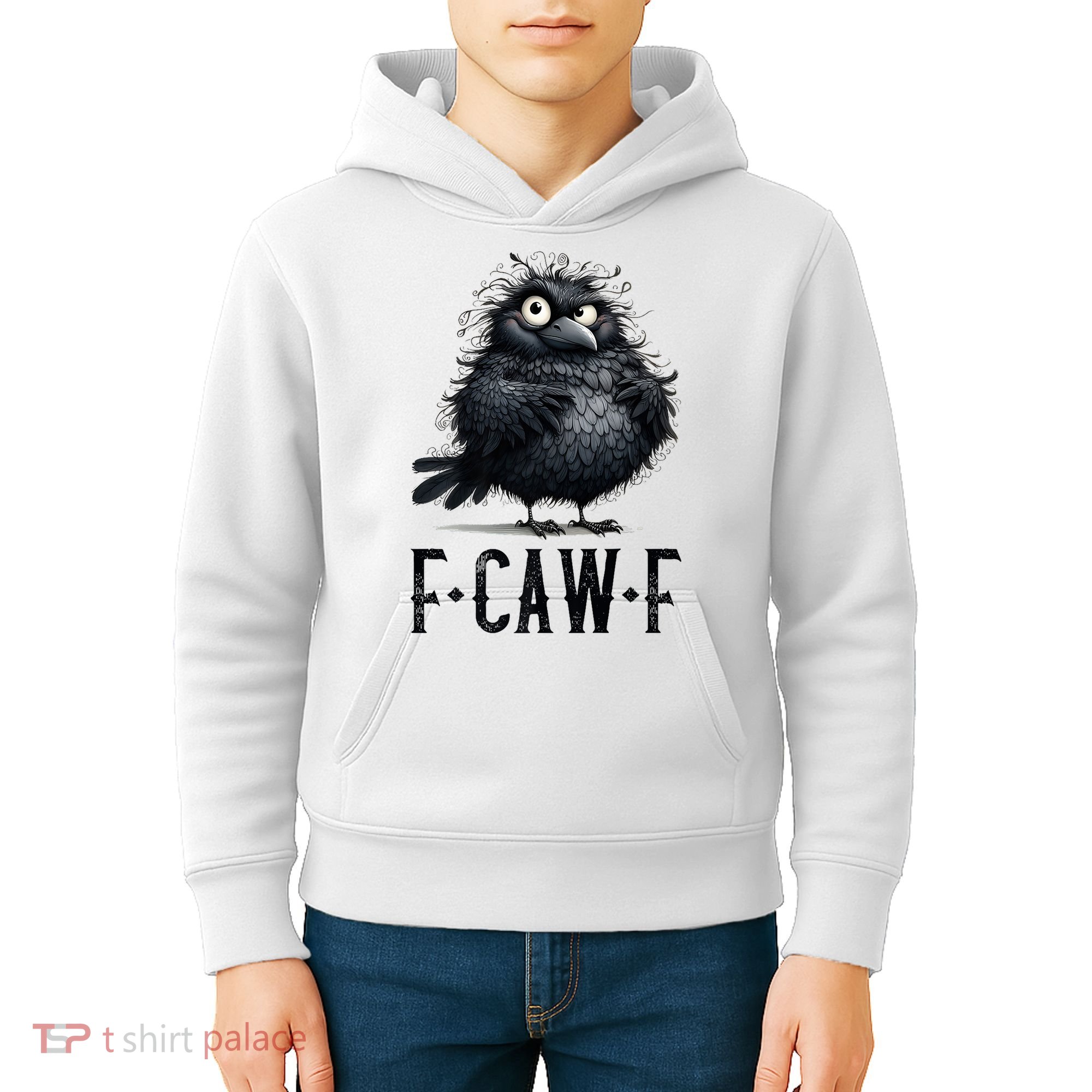 F-Caw-F  Crow  Bird Funny Crow F-Caw-F   Kids Hoodie