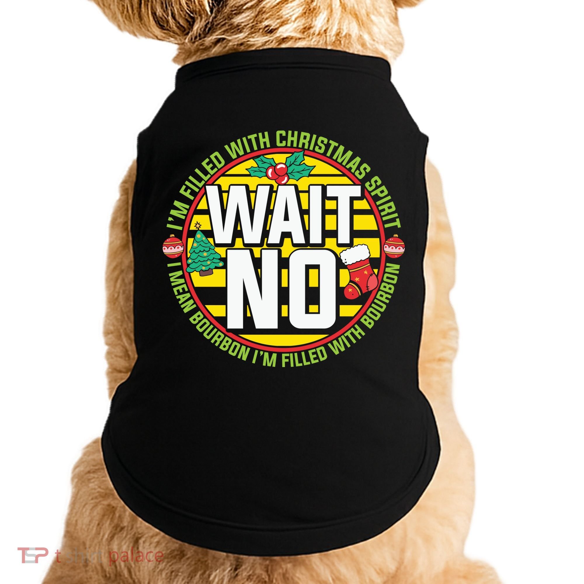 Funny Christmas Bourbon Doggie Tank
