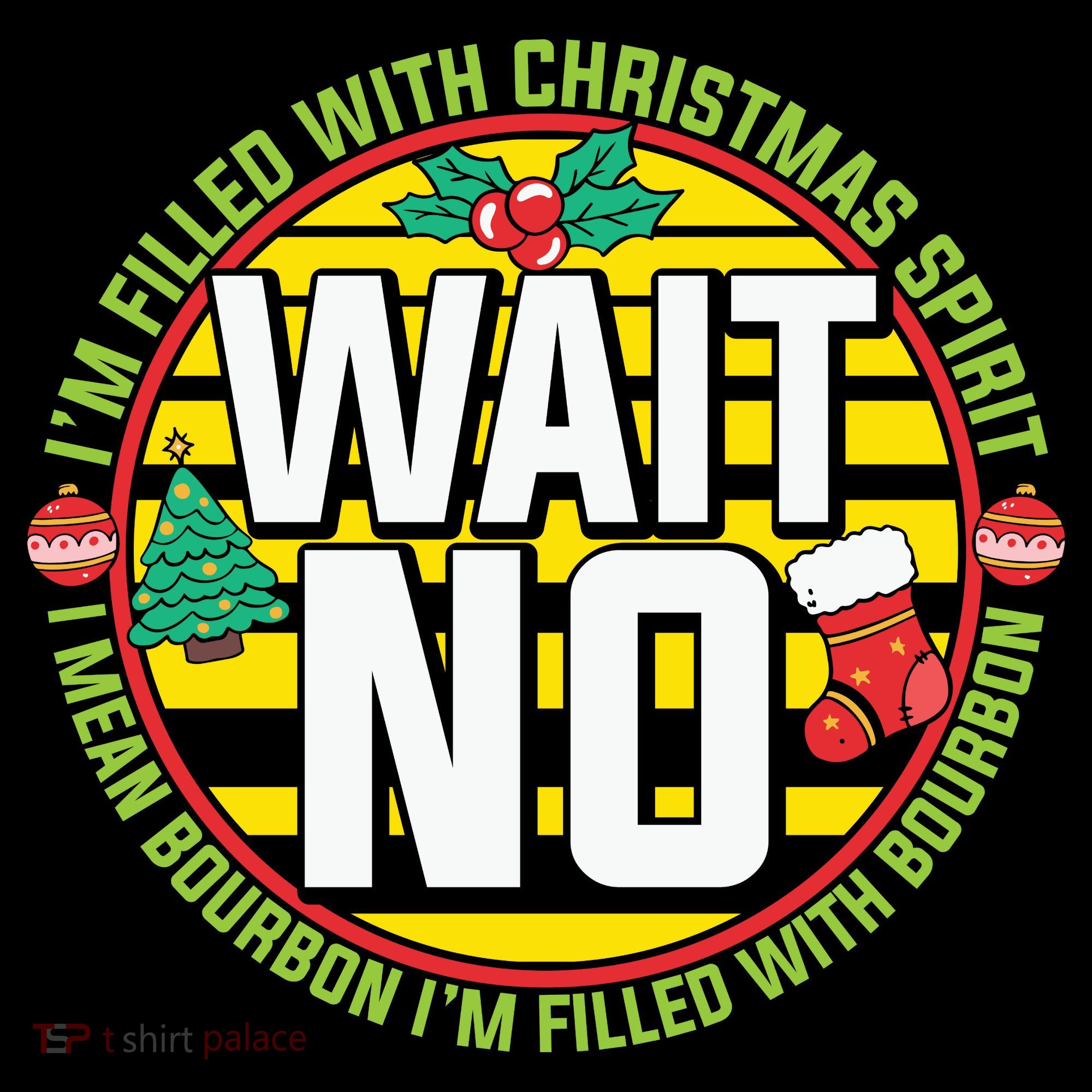 Funny Christmas Bourbon Long Sleeve Shirt