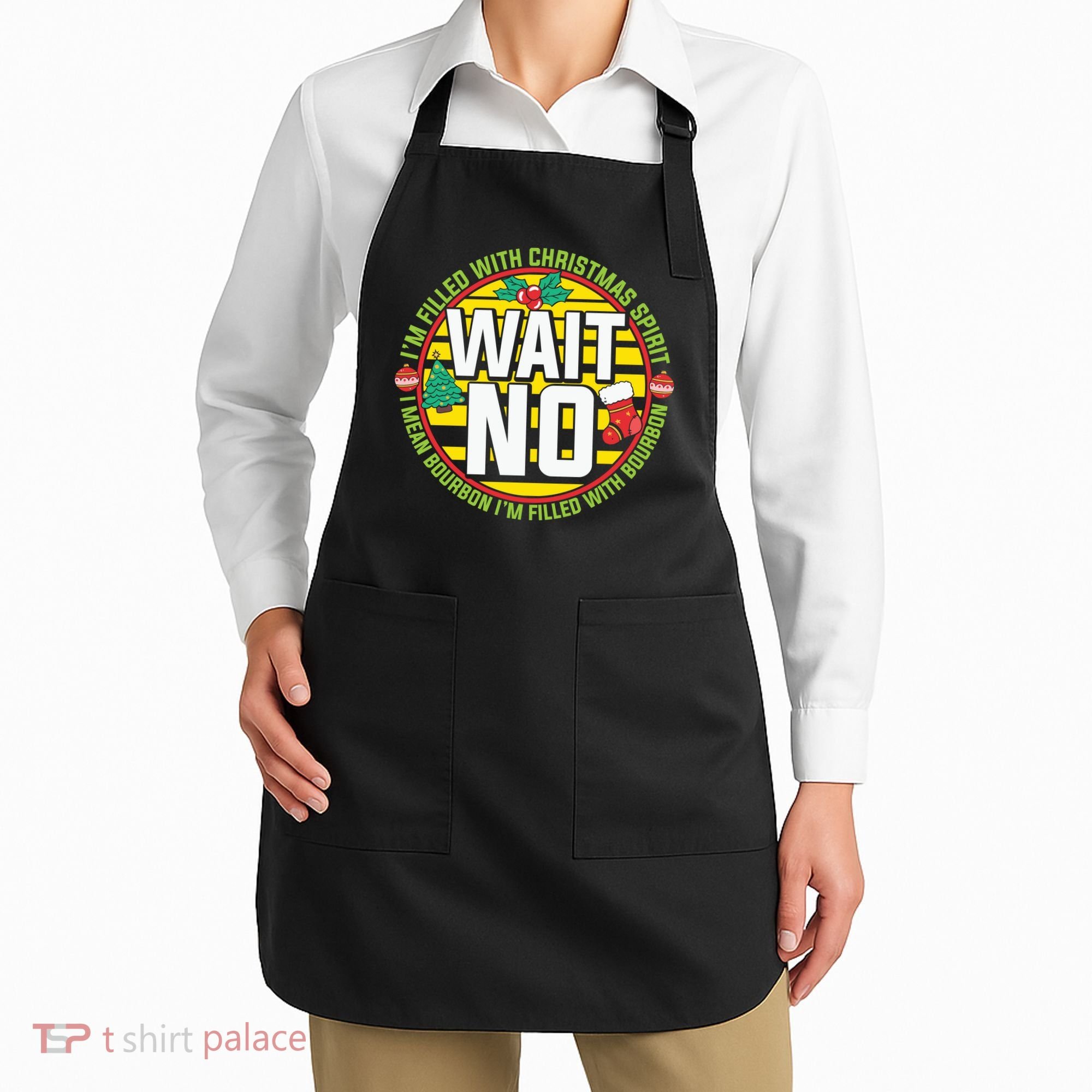 Funny Christmas Bourbon Apron