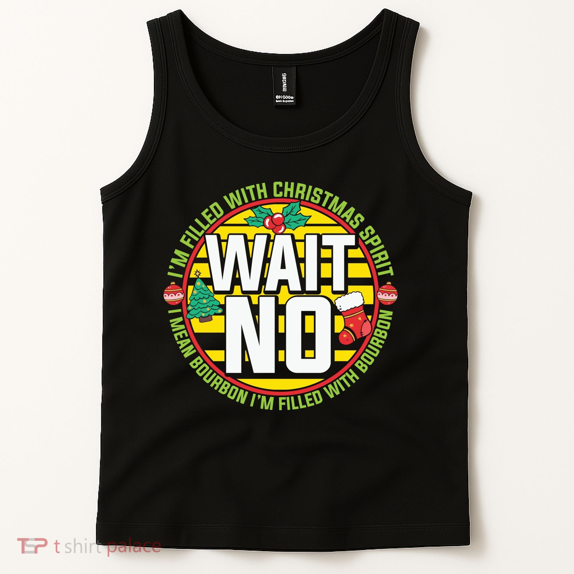 Funny Christmas Bourbon Tank Top