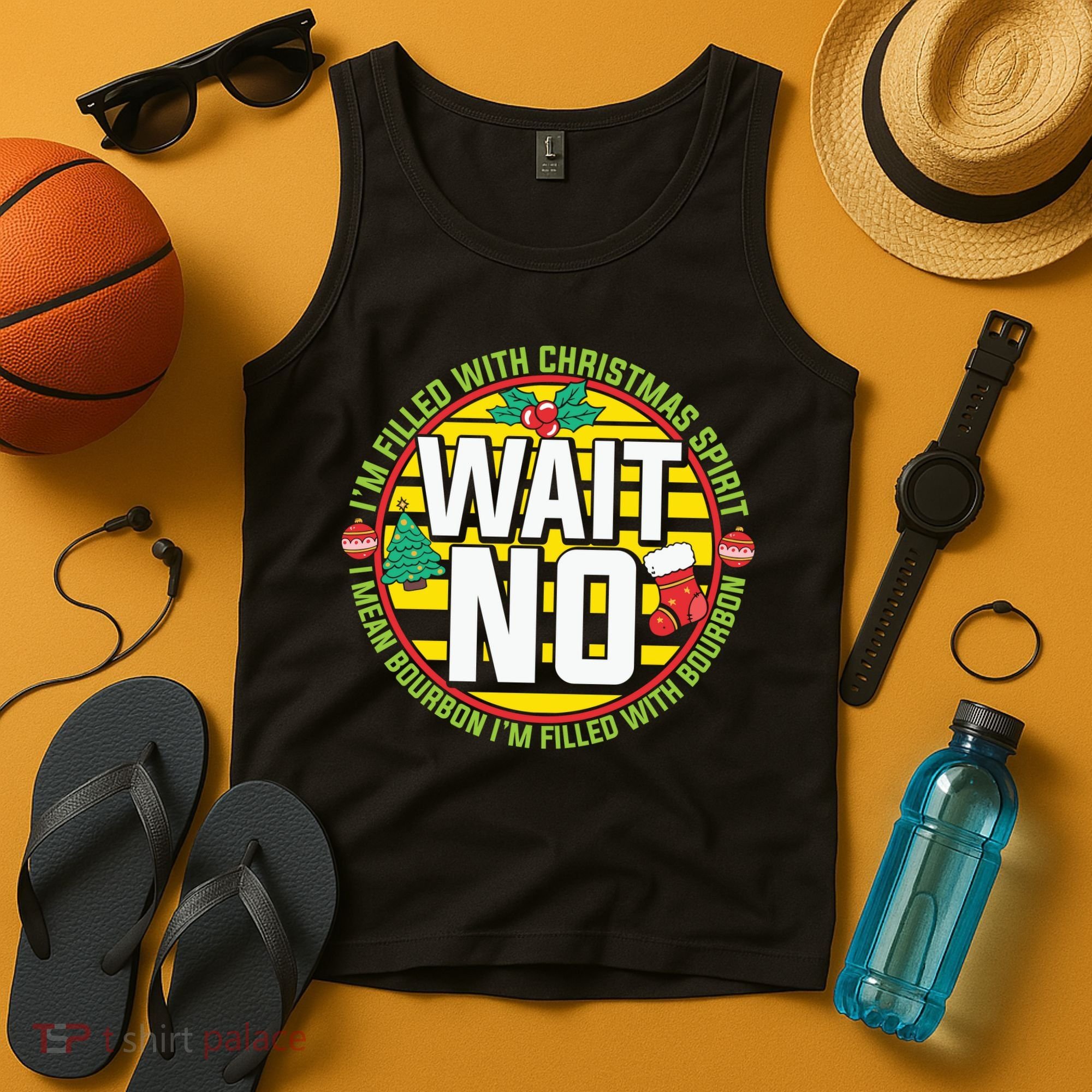 Funny Christmas Bourbon Tank Top