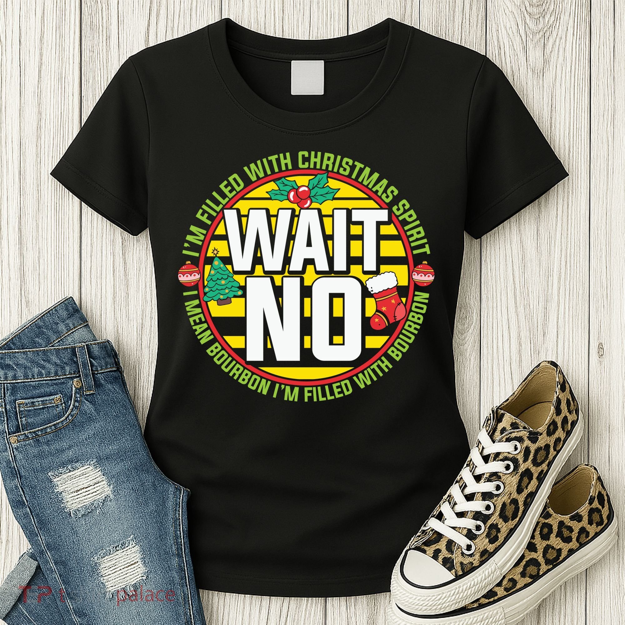 Funny Christmas Bourbon Women's T-Shirt
