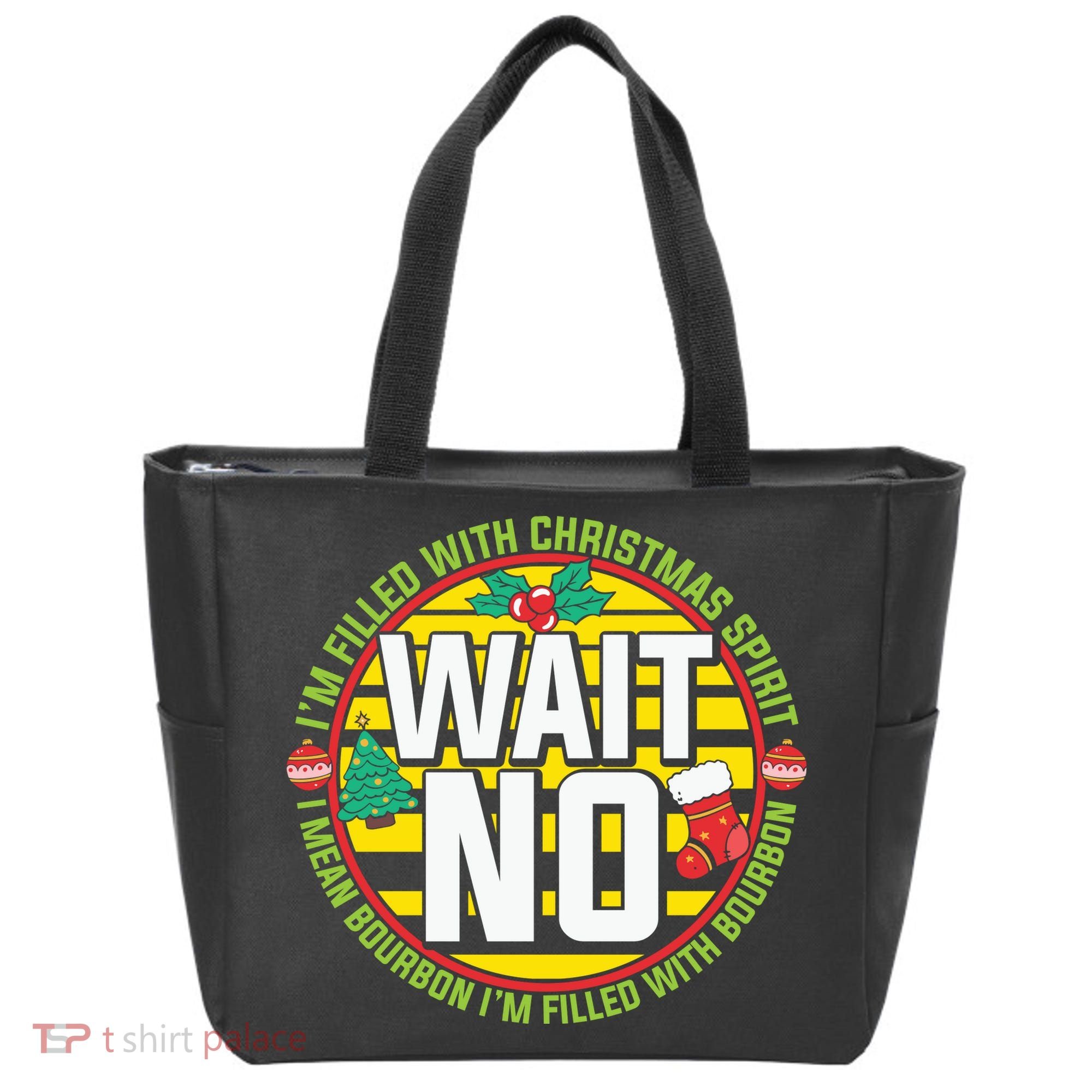 Funny Christmas Bourbon Tote Bag