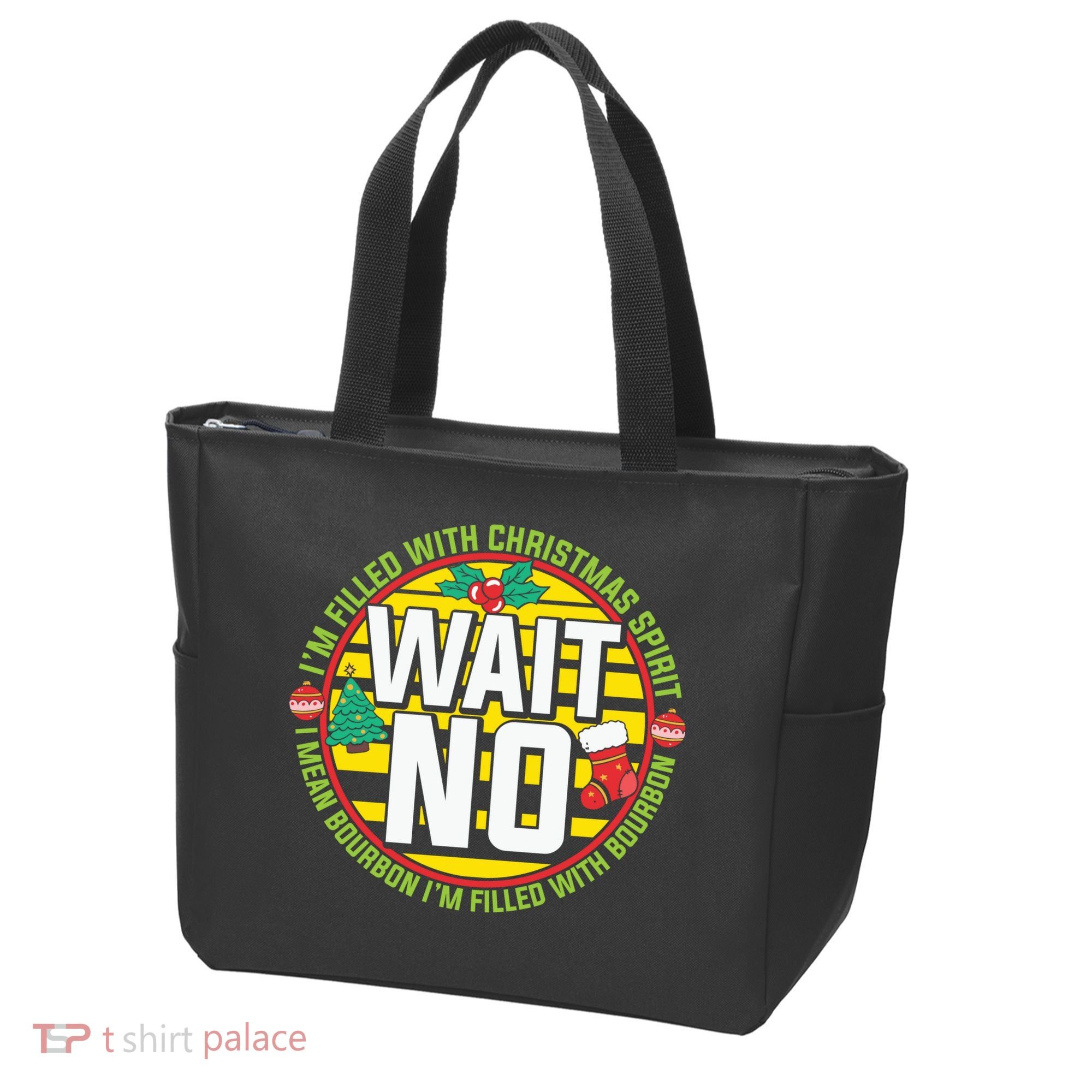 Funny Christmas Bourbon Tote Bag