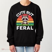 Funny Cute But Feral Raccoon Women's Sweatshirt thumb 0