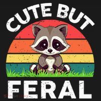Funny Cute But Feral Raccoon Hoodie thumb 2