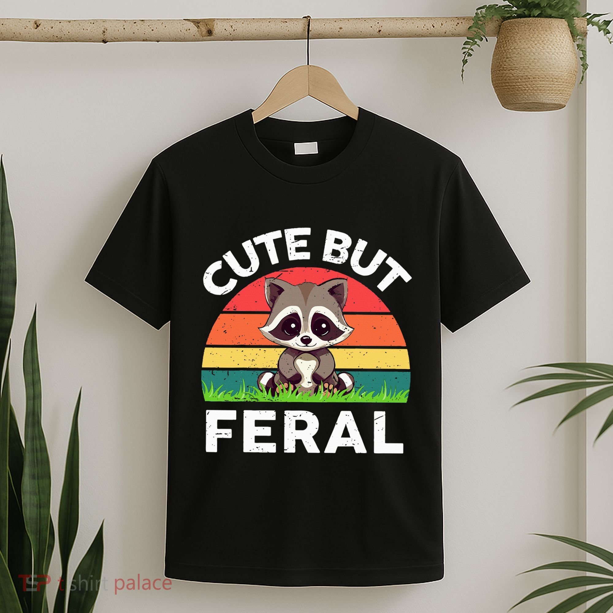 Funny Cute But Feral Raccoon T-Shirt