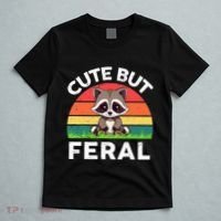 Funny Cute But Feral Raccoon T-Shirt thumb 5