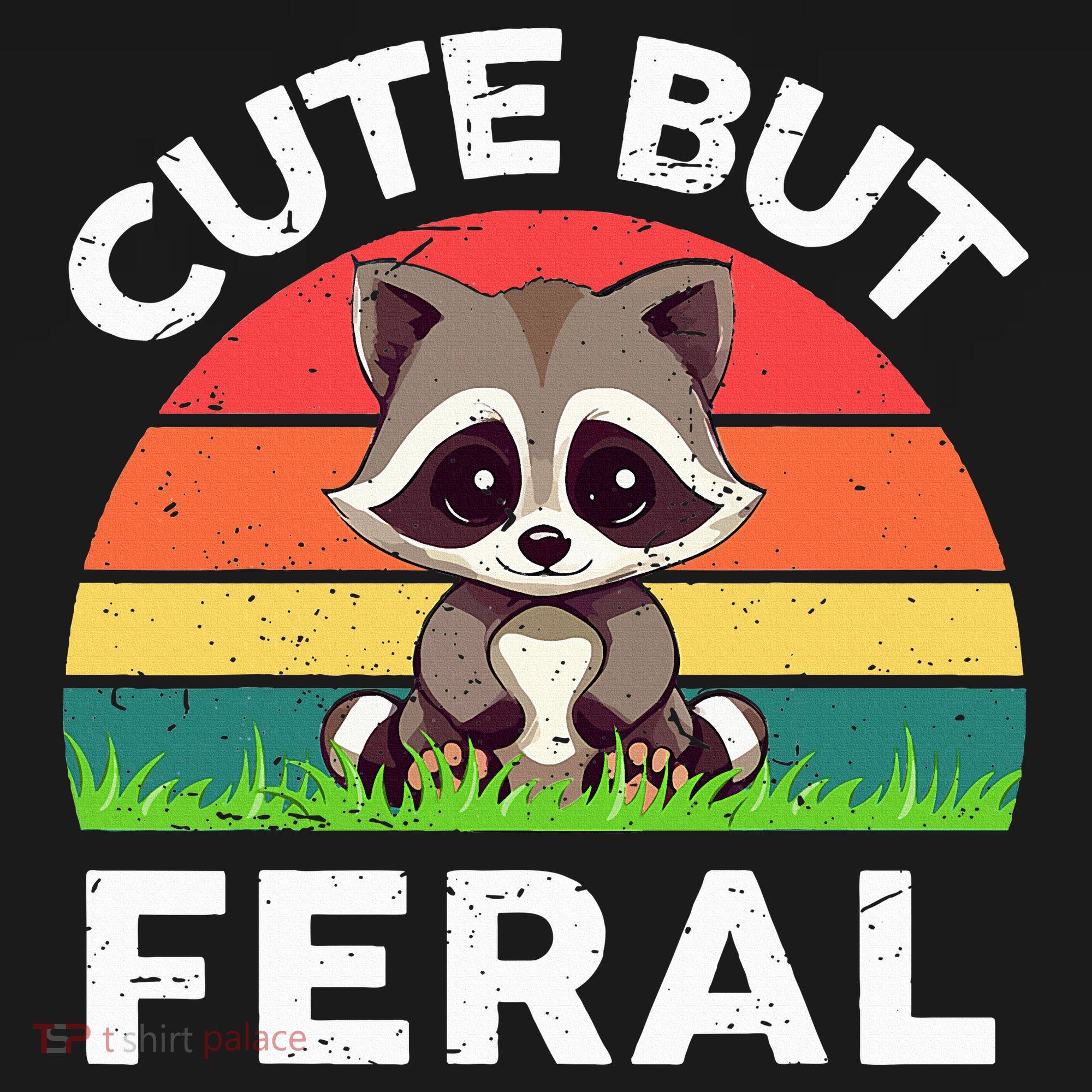Funny Cute But Feral Raccoon Women's Hoodie