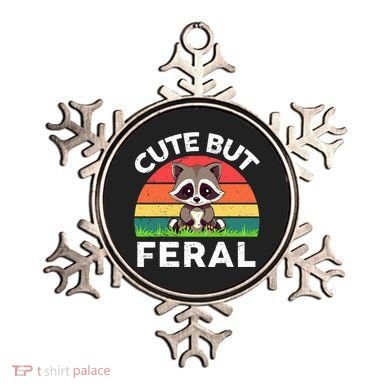 Funny Cute But Feral Raccoon Ornament