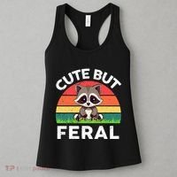 Funny Cute But Feral Raccoon Women's Tank Top thumb 3