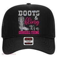 Funny Cowgirl Boots Bling Gift Cute Love Country Life Cool Gift Hat thumb 0