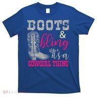 Funny Cowgirl Boots Bling Gift Cute Love Country Life Cool Gift T-Shirt thumb 0