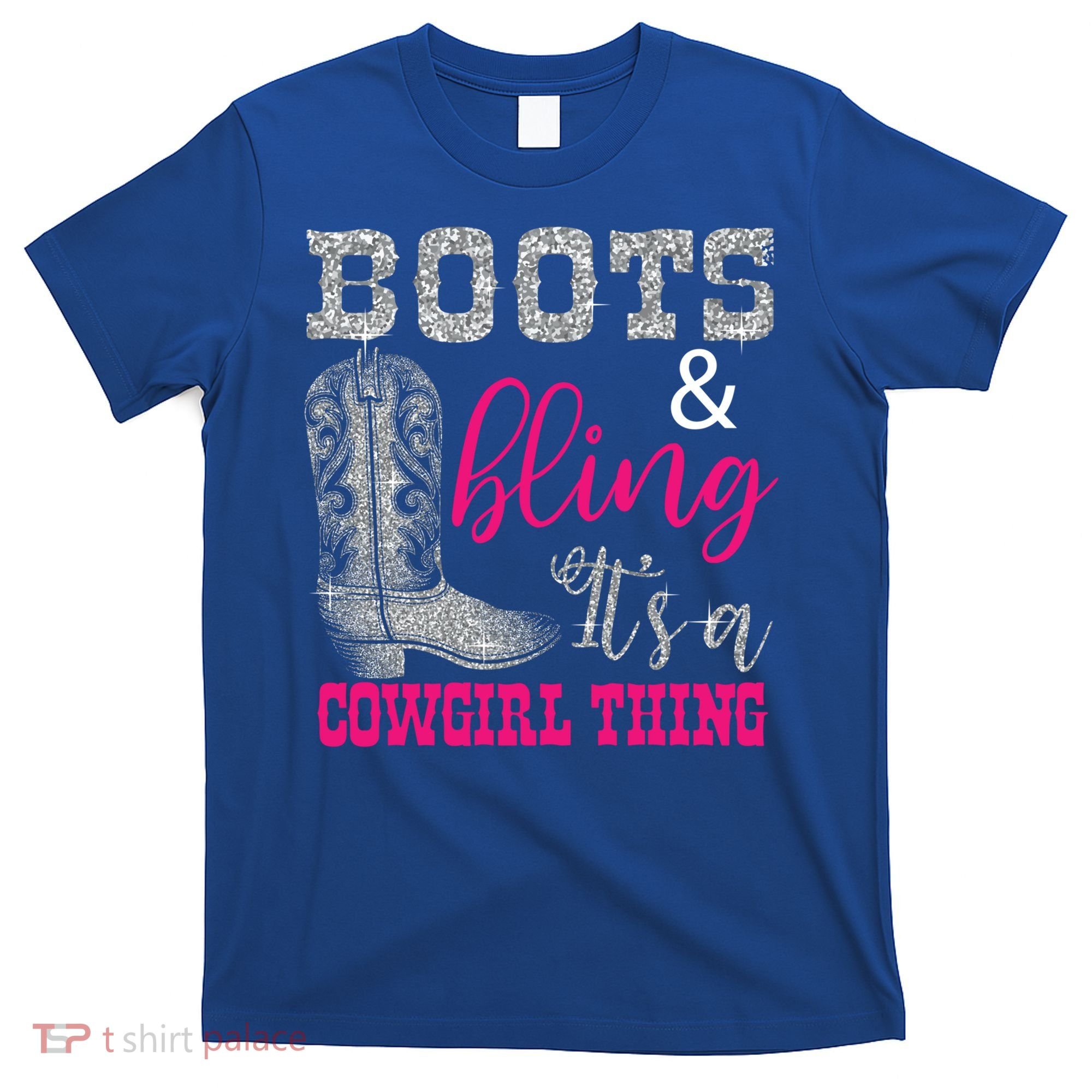 Funny Cowgirl Boots Bling Gift Cute Love Country Life Cool Gift T-Shirt