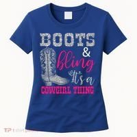 Funny Cowgirl Boots Bling Gift Cute Love Country Life Cool Gift Women's T-Shirt thumb 0