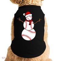 Funny Christmas Baseball Balls Santa Snowman TShirt TShirt Doggie Tank thumb 0
