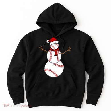 Funny Christmas Baseball Balls Santa Snowman TShirt TShirt Hoodie