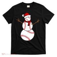 Funny Christmas Baseball Balls Santa Snowman TShirt TShirt T-Shirt thumb 0