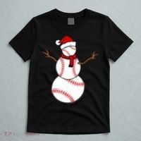 Funny Christmas Baseball Balls Santa Snowman TShirt TShirt T-Shirt thumb 5