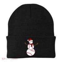Funny Christmas Baseball Balls Santa Snowman TShirt TShirt Beanie thumb 0