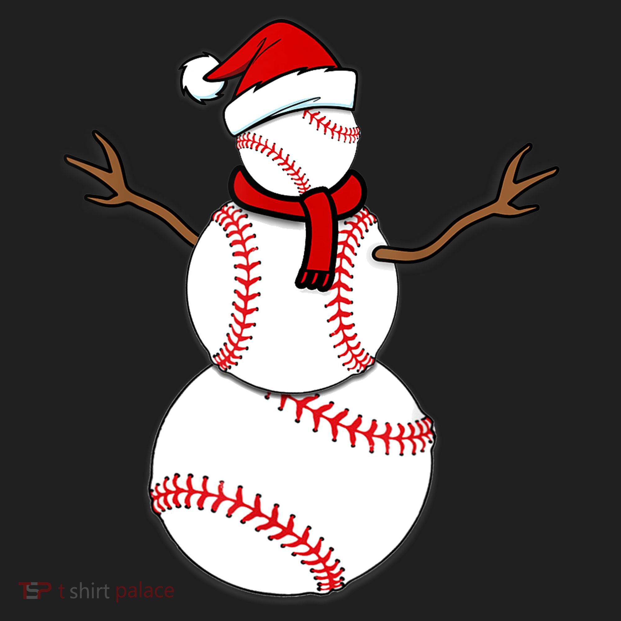 Funny Christmas Baseball Balls Santa Snowman TShirt TShirt Beanie