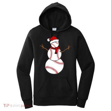 Funny Christmas Baseball Balls Santa Snowman TShirt TShirt Women's Hoodie