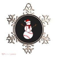 Funny Christmas Baseball Balls Santa Snowman TShirt TShirt Ornament thumb 0