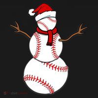 Funny Christmas Baseball Balls Santa Snowman TShirt TShirt Baby Bodysuit thumb 2