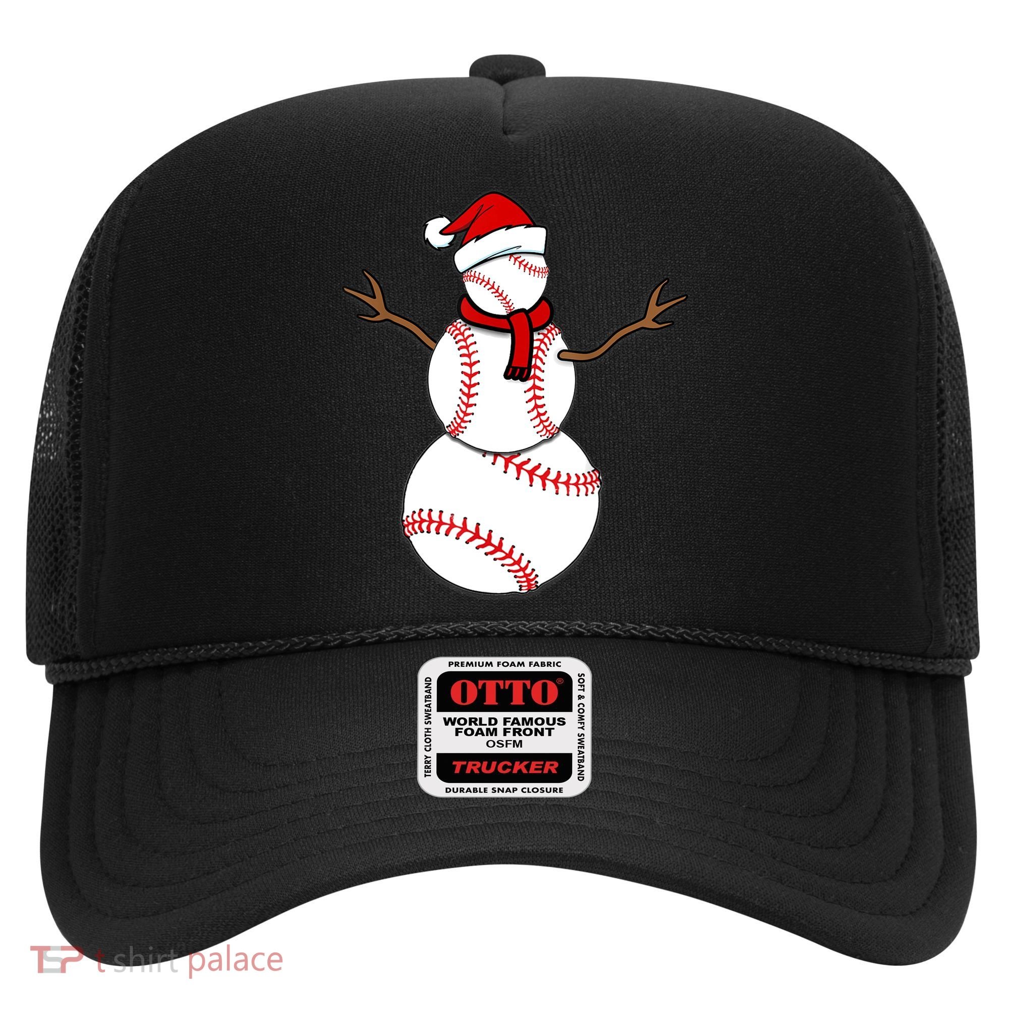 Funny Christmas Baseball Balls Santa Snowman TShirt TShirt Hat